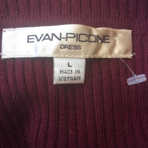 Evan-Picone Cowl Neck Long Sleeves Sweater Dress - Picture 7 of 7